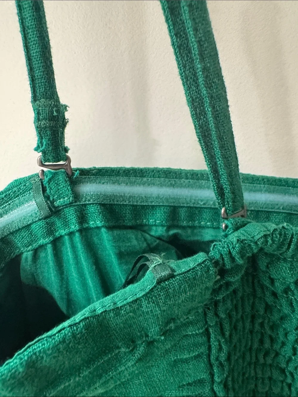 Abercrombie and Fitch Linen Emerald Green Strapped or Strapless Maxi Dress